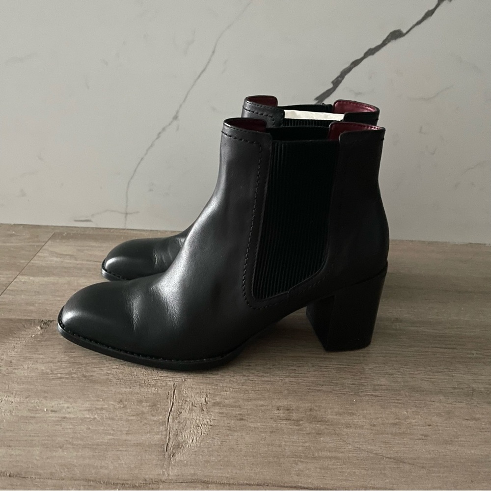 Zara Leather Heeled Ankle Boots - Picture 6 of 6